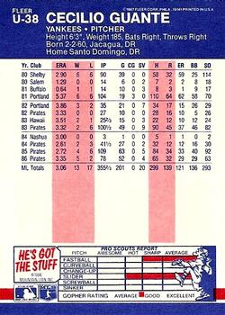 Cecilio Guante  baseball card collectible - Main Image 2