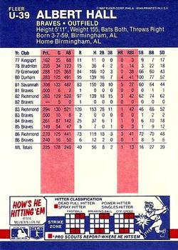 Albert Hall  baseball card collectible - Main Image 2