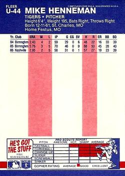 Mike Henneman  baseball card collectible - Main Image 2