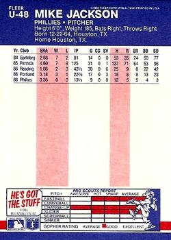 Mike Jackson  baseball card collectible - Main Image 2