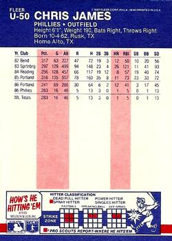 Chris James  baseball card collectible - Main Image 2