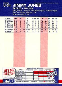 Jimmy Jones  baseball card collectible - Main Image 2