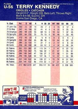 Terry Kennedy  baseball card collectible - Main Image 2