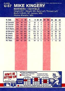 Mike Kingery  baseball card collectible - Main Image 2