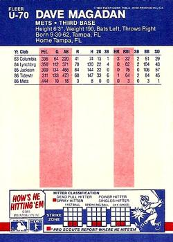 Dave Magadan  baseball card collectible - Main Image 2