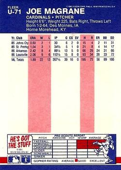 Joe Magrane  baseball card collectible - Main Image 2