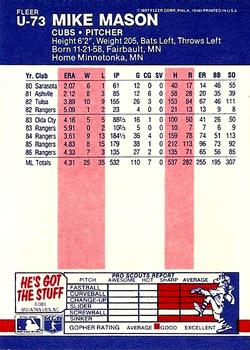 Mike Mason  baseball card collectible - Main Image 2