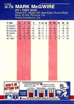 Mark McGwire  baseball card collectible - Main Image 2