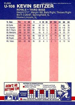 Kevin Seitzer  baseball card collectible - Main Image 2