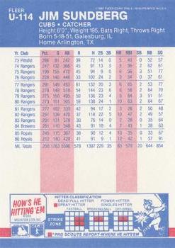 Jim Sundberg  baseball card collectible - Main Image 2