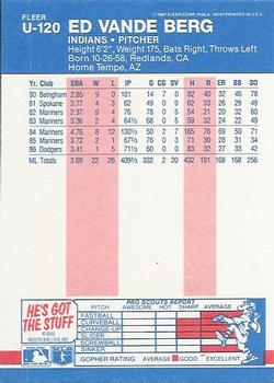 Ed Vande Berg  baseball card collectible - Main Image 2