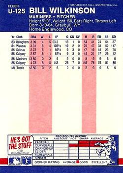 Bill Wilkinson  baseball card collectible - Main Image 2