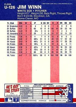 Jim Winn  baseball card collectible - Main Image 2
