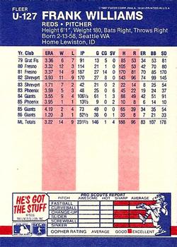 Frank Williams  baseball card collectible - Main Image 2