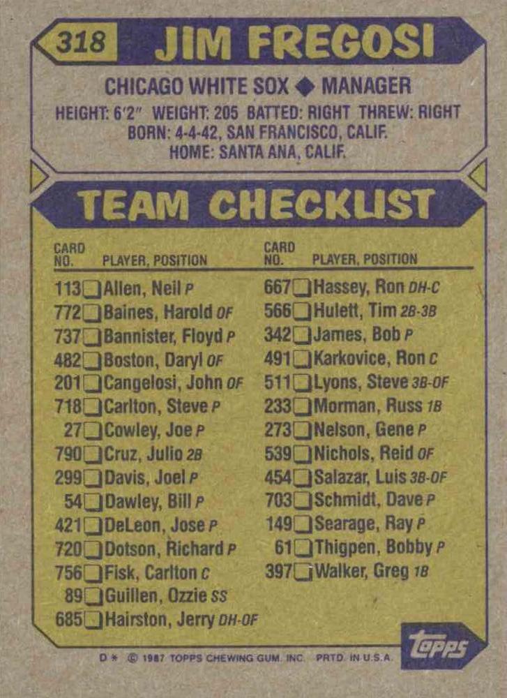 Jim Fregosi  baseball card collectible - Main Image 2