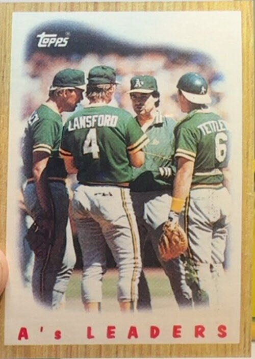 A’s Leaders  baseball card collectible - Main Image 3