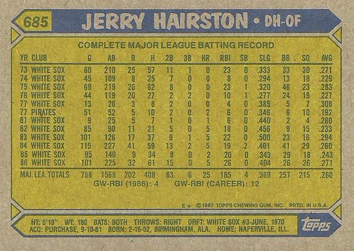 Jerry Hairston  baseball card collectible - Main Image 2