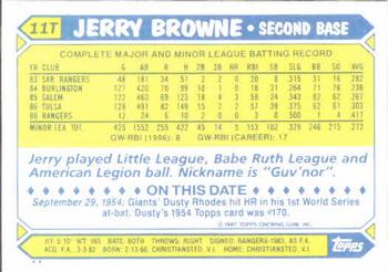 Jerry Browne  baseball card collectible - Main Image 2