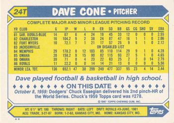 Dave Cone  baseball card collectible - Main Image 2