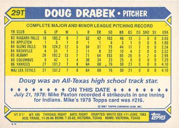 Doug Drabek  baseball card collectible - Main Image 2