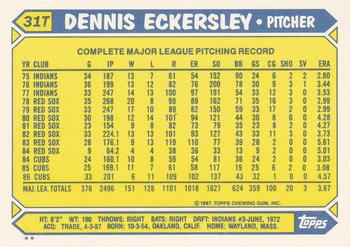 Dennis Eckersley  baseball card collectible - Main Image 2