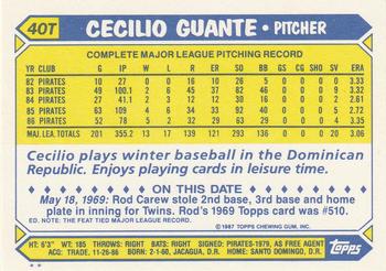 Cecilio Guante  baseball card collectible - Main Image 2