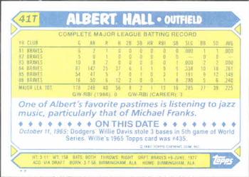 Albert Hall  baseball card collectible - Main Image 2