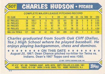 Charles Hudson  baseball card collectible - Main Image 2