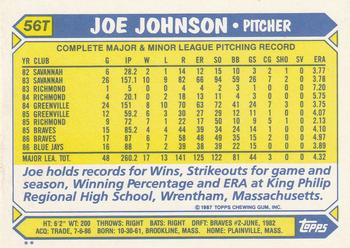 Joe Johnson  baseball card collectible - Main Image 2