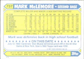Mark McLemore  baseball card collectible - Main Image 2