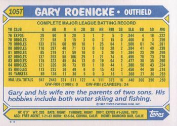 Gary Roenicke  baseball card collectible - Main Image 2