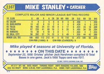 Mike Stanley  baseball card collectible - Main Image 2