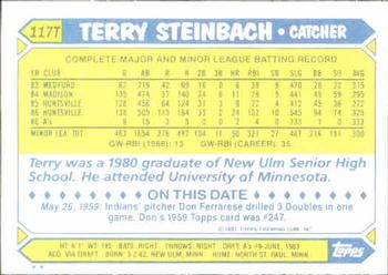 Terry Steinbach  baseball card collectible - Main Image 2