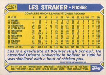 Les Straker  baseball card collectible - Main Image 2