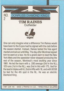 Tim Raines  baseball card collectible - Main Image 2