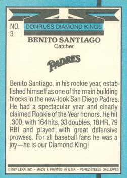 Benito Santiago  baseball card collectible - Main Image 2
