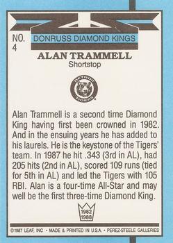 Alan Trammell  baseball card collectible - Main Image 2