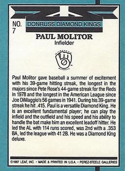Paul Molitor  baseball card collectible - Main Image 2