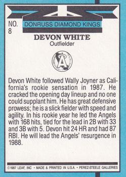 Devon White  baseball card collectible - Main Image 2