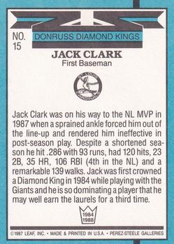 Jack Clark  baseball card collectible - Main Image 2