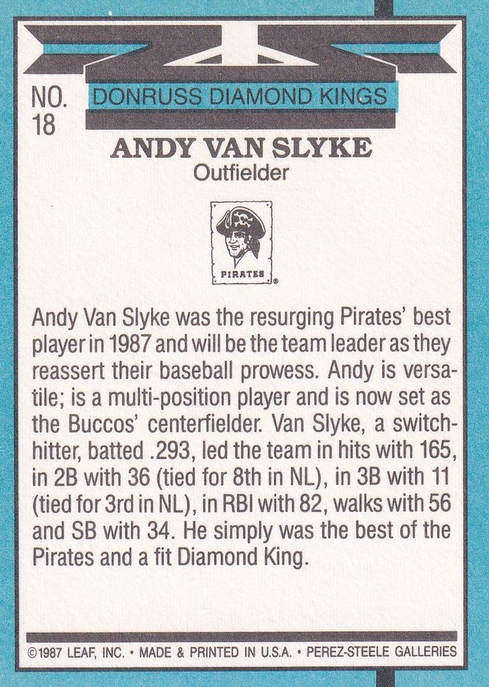 Andy Van Slyke  baseball card collectible - Main Image 2