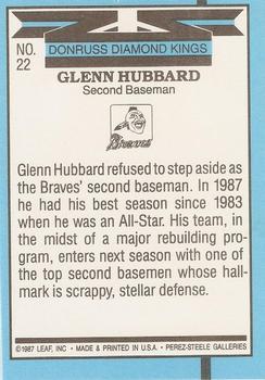 Glenn Hubbard  baseball card collectible - Main Image 2
