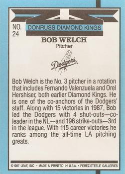 Bob Welch  baseball card collectible - Main Image 2