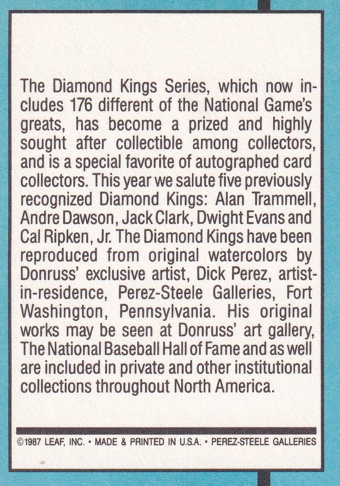 Diamond Kings Checklist 1-26  baseball card collectible - Main Image 2