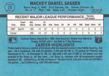 Mackey Sasser  baseball card collectible - Main Image 2