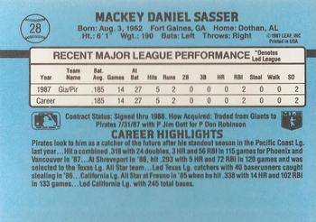Mackey Sasser  baseball card collectible - Main Image 2