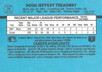 Jeff Treadway  baseball card collectible - Main Image 2