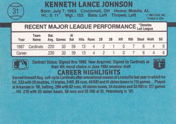 Lance Johnson  baseball card collectible - Main Image 2