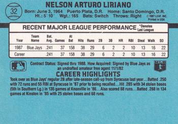 Nelson Liriano  baseball card collectible - Main Image 2