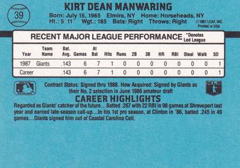 Kirt Manwaring  baseball card collectible - Main Image 2